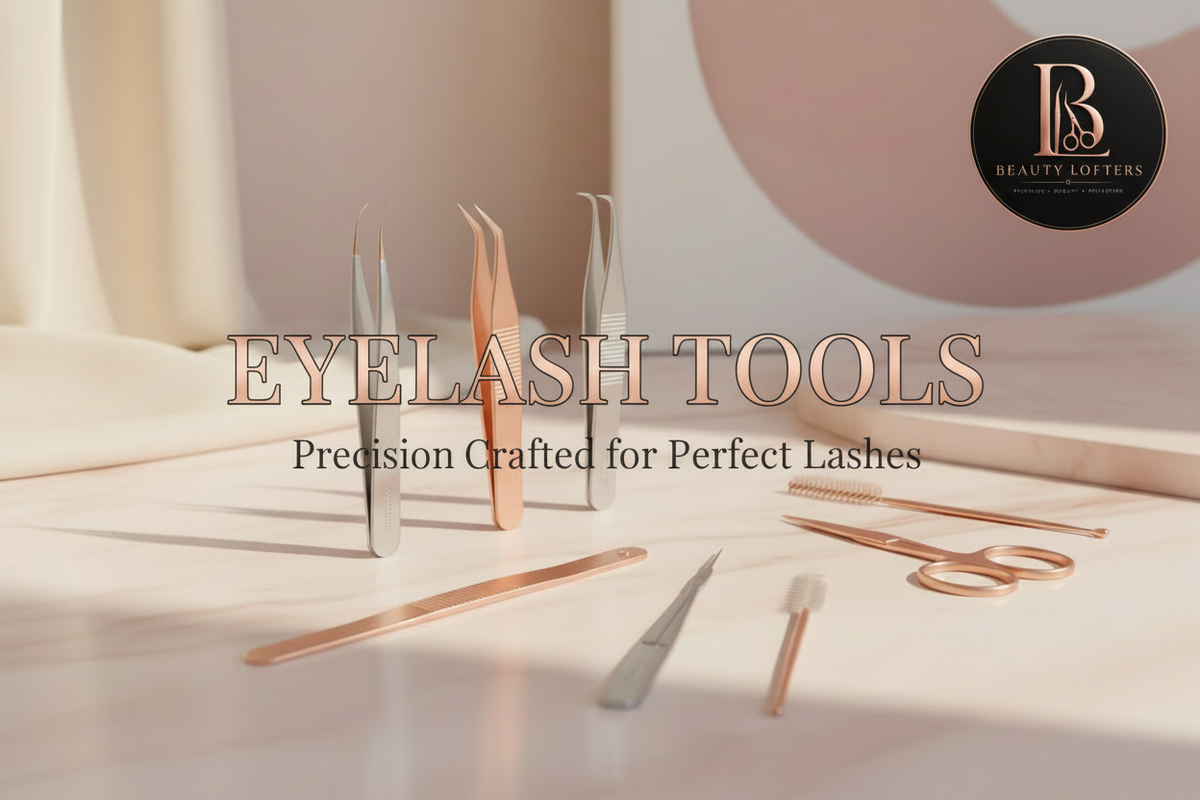Eyelash Tools Banner with Text